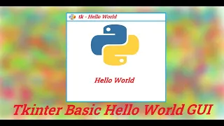 Simple Hello World GUI Using Tkinter Python In Hindi Python Tkinter Most Basic GUI In Hindi