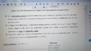 Batch and semi batch process