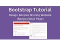Bootstrap 3 Tutorial - Design Recipes Sharing Website Page Detail