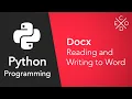 Advanced Python Programming Reading and Writing to Documents with docx