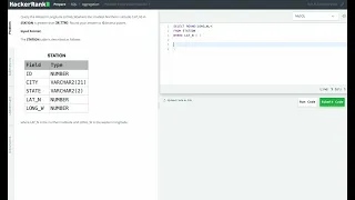 Hackerrank SQL Solution Basic SQL - Weather Observation Station 17
