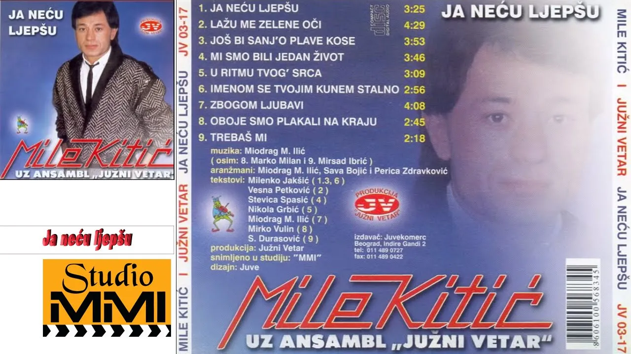 MIle Kitic i Juzni Vetar - Ja necu ljepsu (Audio 1985)