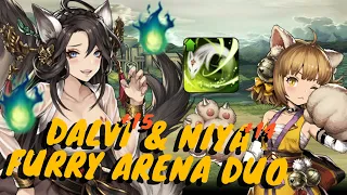 dalvi 15 and niya 14 arena testing 15 and 14 brown dust 
