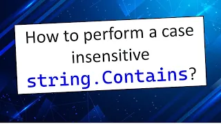 Case insensitive string Contains in C