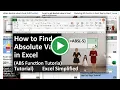 How to Get Absolute Value in Excel ABS Function Tutorial 2026 - Convert Negative to Positive