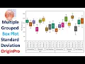 How to Create Multiple-Grouped Box Plots with Standard Deviation OriginPro Indexed Data