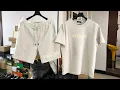 Prada Men s logo print T shirt Short Set Grey Review