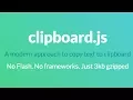 Copy and Paste Text to Clipboard with HTML5 using Clipboard js