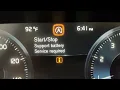 Volvo Start Stop Service Required - Support Battery Replacement