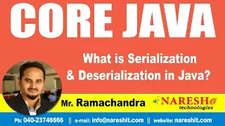 Core Java Tutorial What is Serialization and Deserialization in Java Mr Ramachander