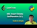 LeetCode 380 Insert Delete GetRandom O1 python