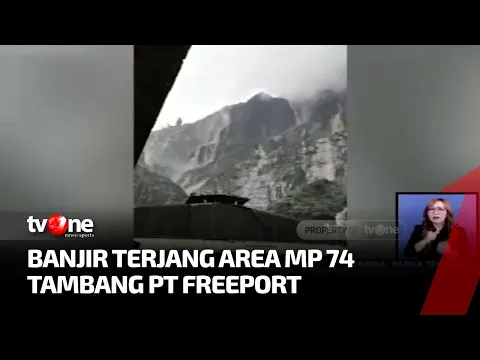 Air Coklat Pekat, Area MP 74 Tambang PT. Freeport Indonesia Diterjang Banjir