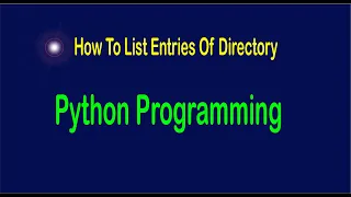 How to list folders and files using python