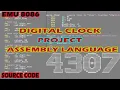 Digital Clock Using 8086 Assembly language project EMU8086 Source code Smart Brains