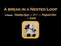 C A break in a Nested Loop