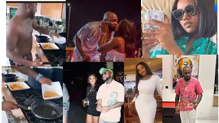 e choke the sweet moment davido was spotted in the kitchen cooking 4 his dear wife mrs chioma