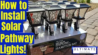 Hampton Bay Solar Lights Install - Set up Review
