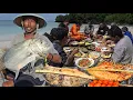 Lagu Yummy! Giant Trevally makan Bersama Warga, Merawai Pagi di Pulau Terpencil #day14 
