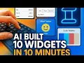 I Asked AI to Build 10 WIDGETS in 10 Minutes HTML CSS JS Gemini Web App Speedrun