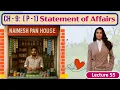 CA Foundation Accounts Lecture 55 Ch - 9 Single entry Part 1 Statement of Affairs
