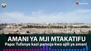 tufanye kazi pamoja kwa ajili ya amani ya nchi takatifu