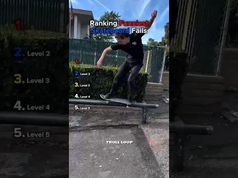Ranking Funniest Skateboard Fails #troll