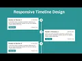 Responsive Vertical Timeline Design Using HTML and CSS Tutorial Free Source Code
