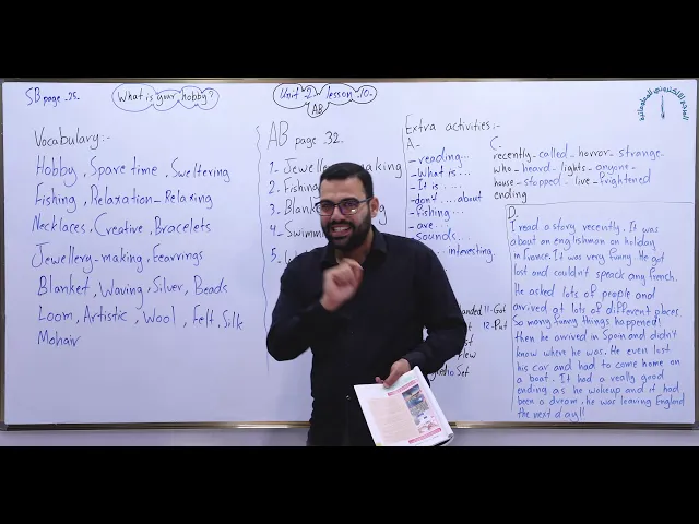 ⁣مادة اللغة الإنكليزية للصف الثالث المتوسط ، الوحدة الثانية : الدرس العاشر