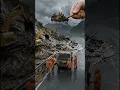 Tiny People in Danger Giant Hand Saves Them Miniature Rescue
