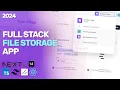 Build a File Storage App with Role Based Authorization Next js Shadcn Typescript