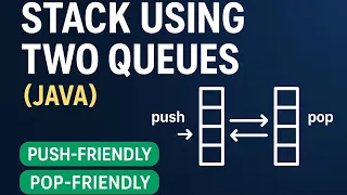 Queuestack Stack Using Two Queues in Java Push-Friendly Pop-Friendly Explained with Code