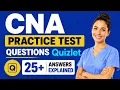 CNA Practice Test Questions Quizlet 25 Answers Explained