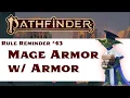 Can I Use Mage Armor While Wearing Armor Pathfinder 2e Rule Reminder