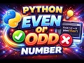 Python Program to Check Even or Odd Number Simple Explanation for Beginners