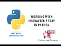 - Working With Character Array In Python