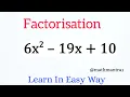 Factorization of Algebraic Expressions Factorization Class 8 Factorization Method Factorize