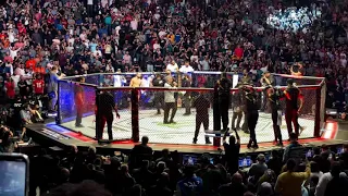 Bruce Buffer saying IT S TIME first full crowd since COVID ELECTRIC UFC261
