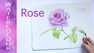 Download How to Paint a Realistic Rose in Watercolor // Louise De Masi MP3