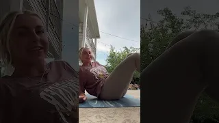 madisonskyyx07 does yoga in the garden