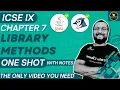 library methods in java icse class 9 chapter 7 class 9th icse
