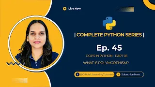 Tutorial 45 OOPS Part 05 Polymorphism Function Poly Operator Overloading Method Overriding