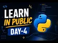 LIVE Road to Become a Python Backend Developer revision Day - 4