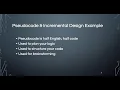 CIS125 Designing Methods Using Pseudocode