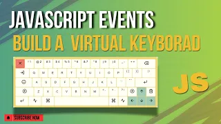 How to make Virtual Keyboard JavaScript Events Advance Tutorial CSS JavaScript