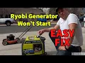 How to fix Ryobi Generator that won t start