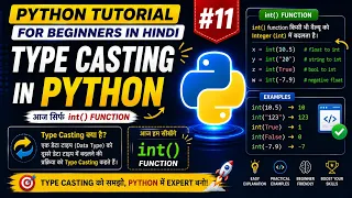 Python Tutorial for Beginners Type Casting in Python int Function
