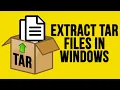 How to Extract a TAR File in Windows Using the GUI Command Line