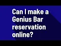 Can I make a Genius Bar reservation online