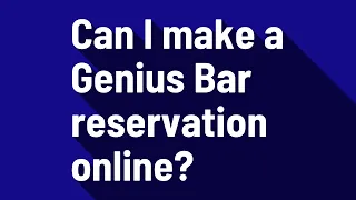 Can I make a Genius Bar reservation online