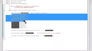 HOW TO REVERSE AN ARRAYLIST USING JAVA